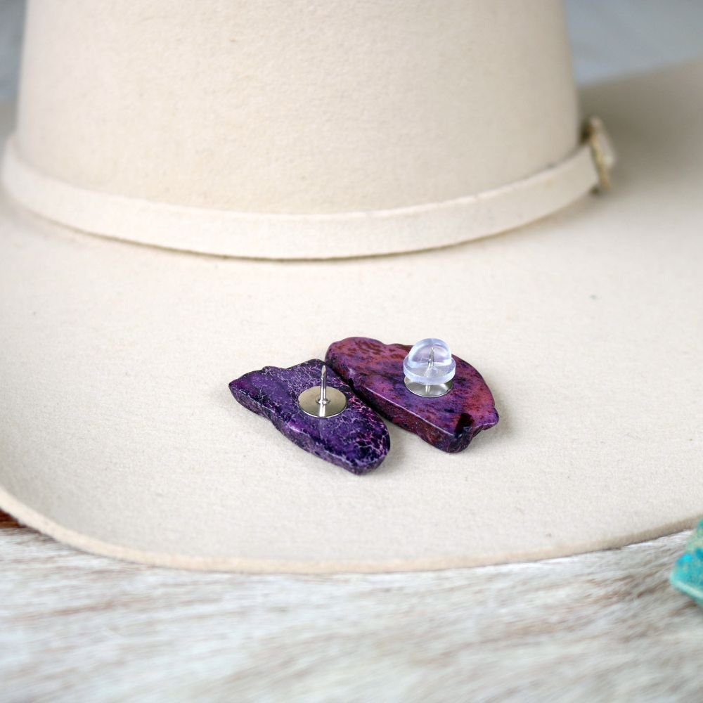 Purple Stone Hat Pin