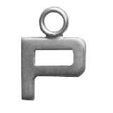a silver letter with a hole in the middle