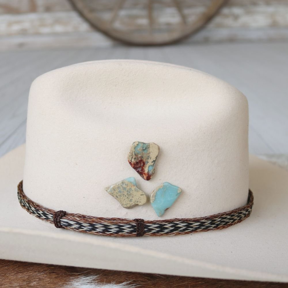 Mint Stone Button Hat Pin