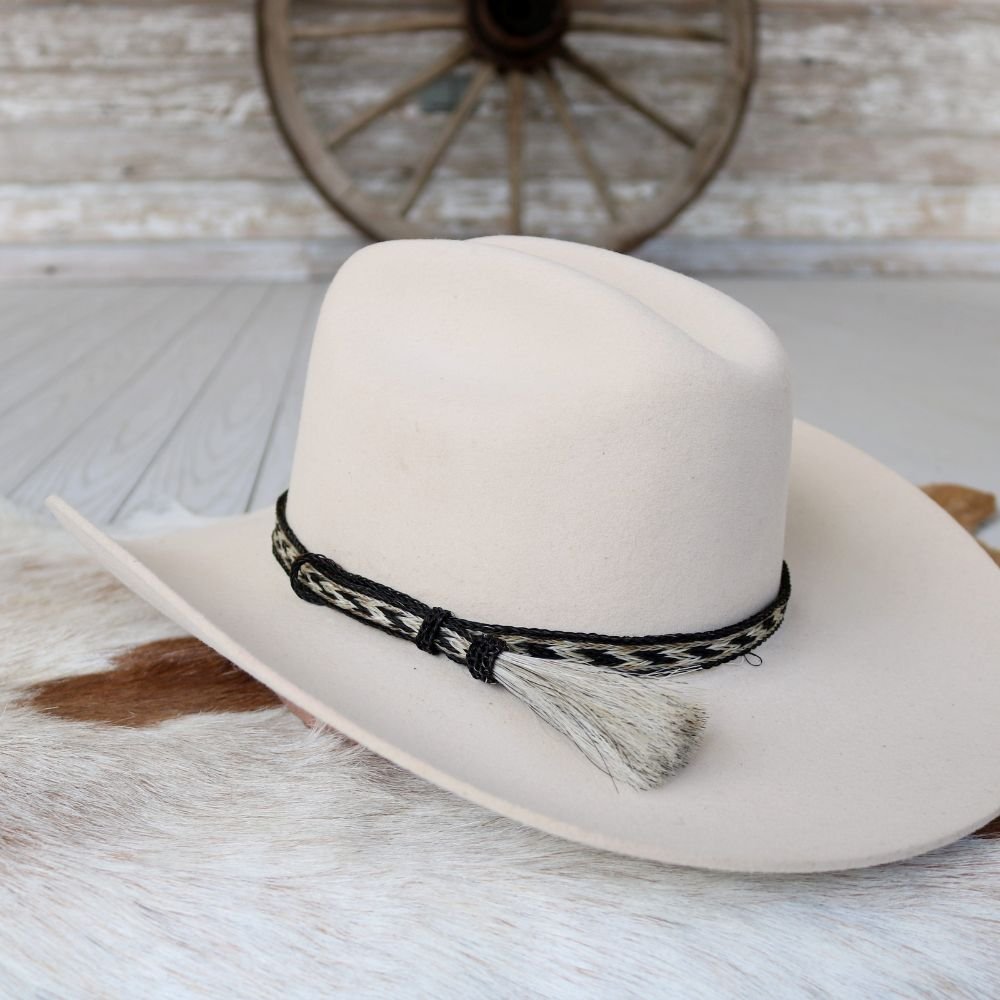 Horsehair Braided Single Tassel Hat Band - Las Cruces