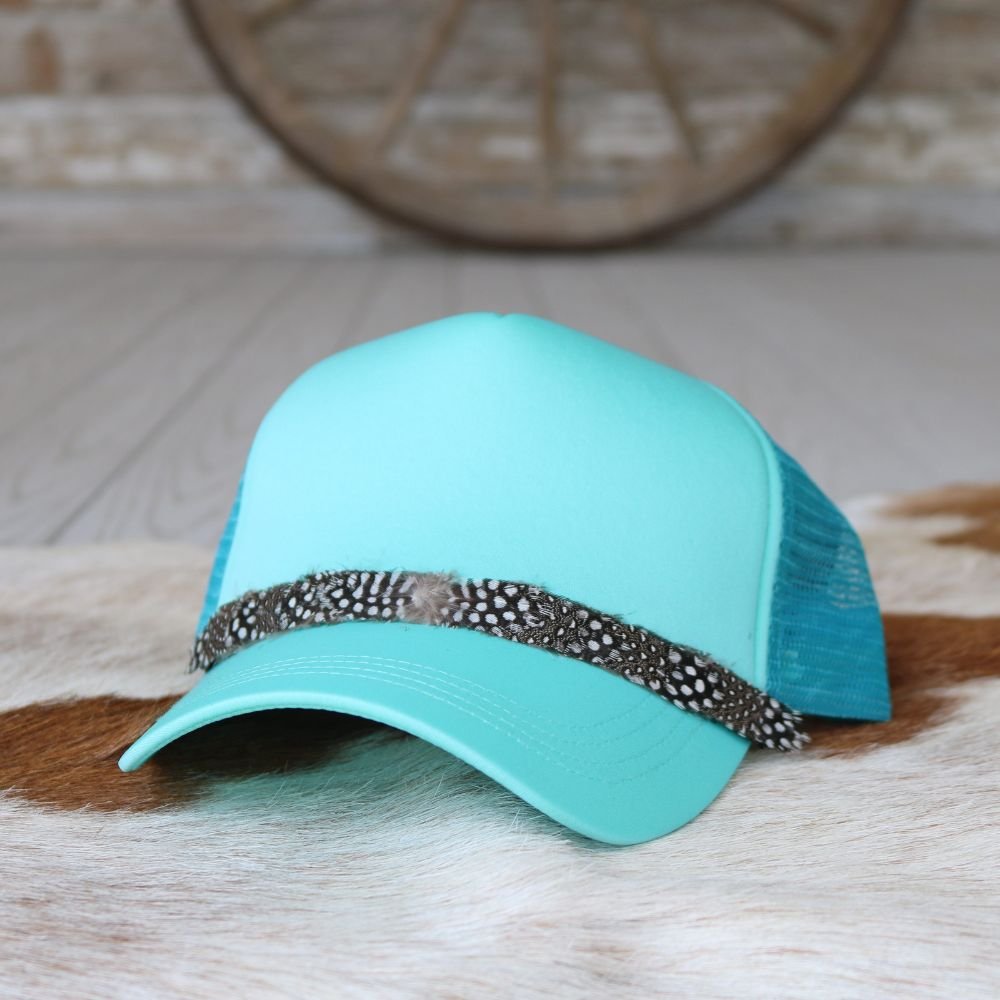 Mini Feather Hat Band for Trucker Caps – Birch