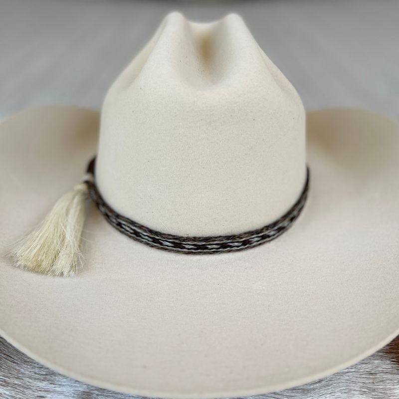 Horsehair Braided Single Tassel Hat Band - Paint