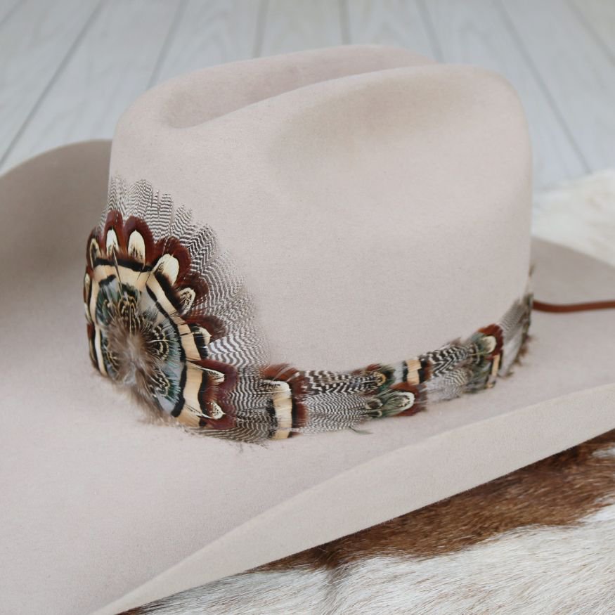 Western Feather Hat Band - Briar