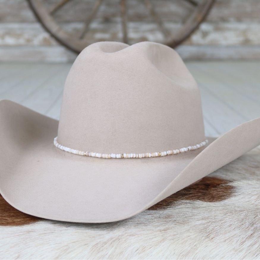 Beige Shell Hat Band - Josie