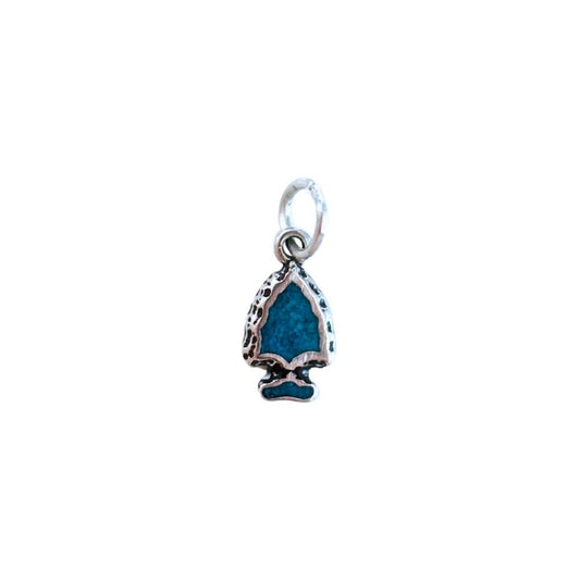 Arrowhead Charm Turquoise Inlay