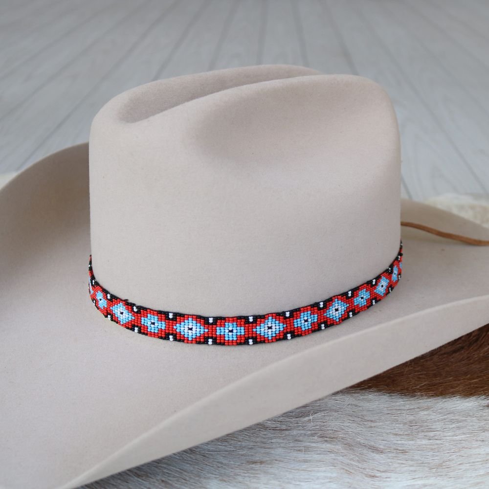 Beaded Hat Band - Red River