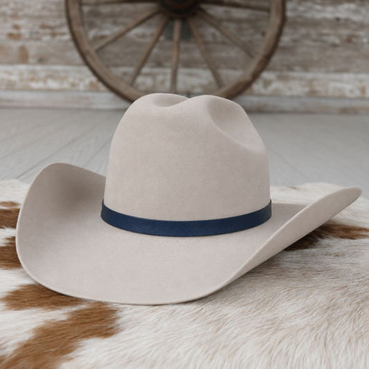Leather Hat Band - Navy