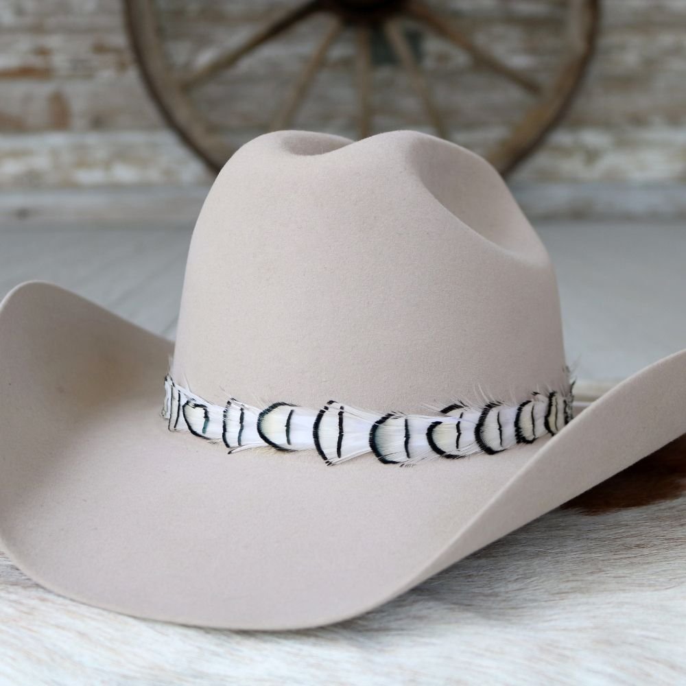 White Feather Hat Band - Luna