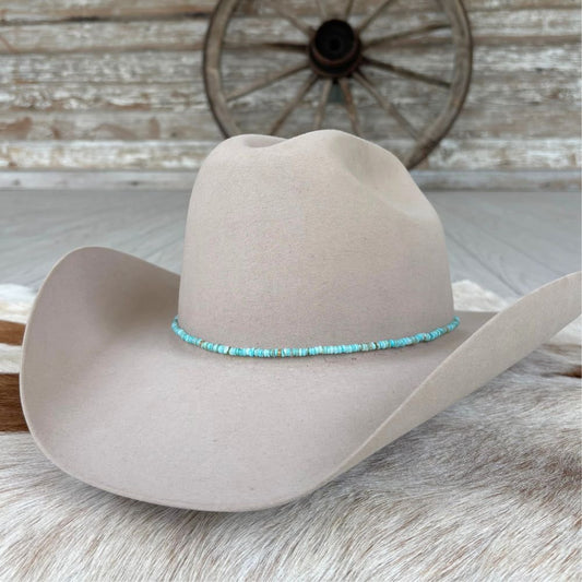 Aqua Blue Shell Hat Band - Remy