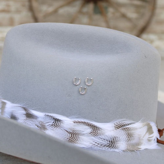 Sterling Silver Horseshoe Hat Pin Trio