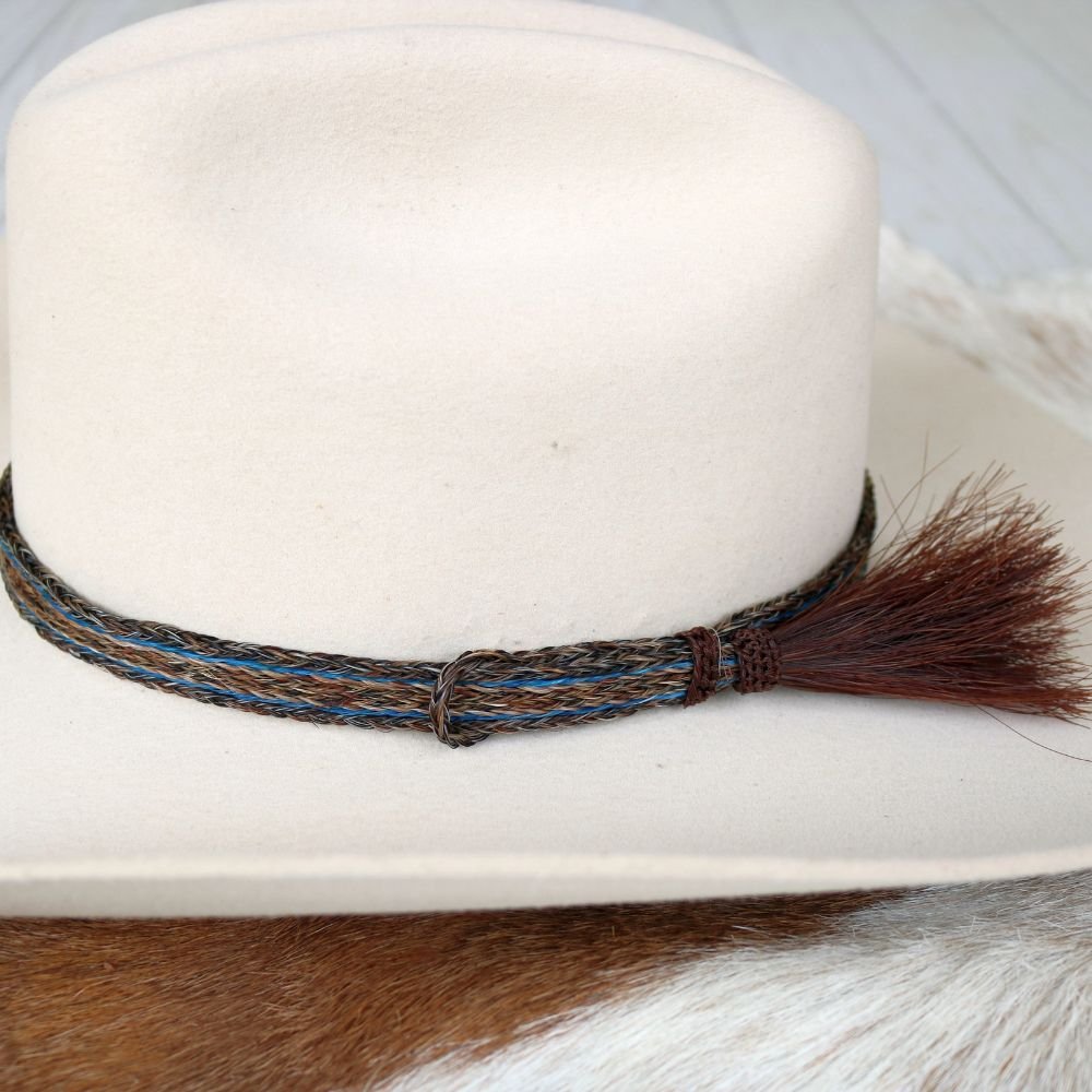 Horsehair Braided Single Tassel Hat Band - Taos
