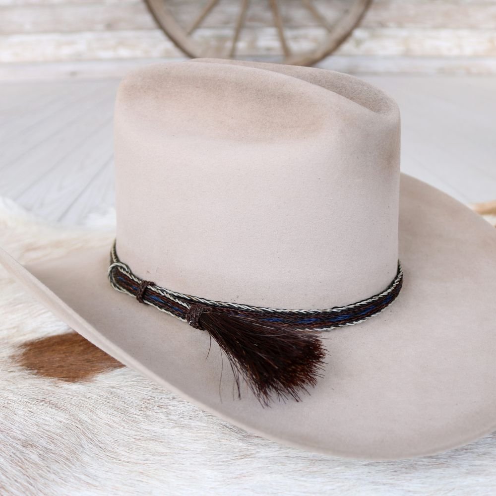 Horsehair Braided Single Tassel Hat Band - Bandera