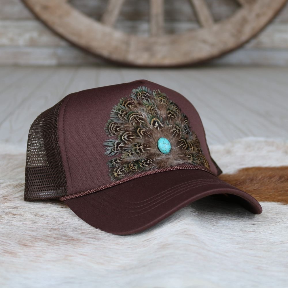 Feathered Trucker Caps