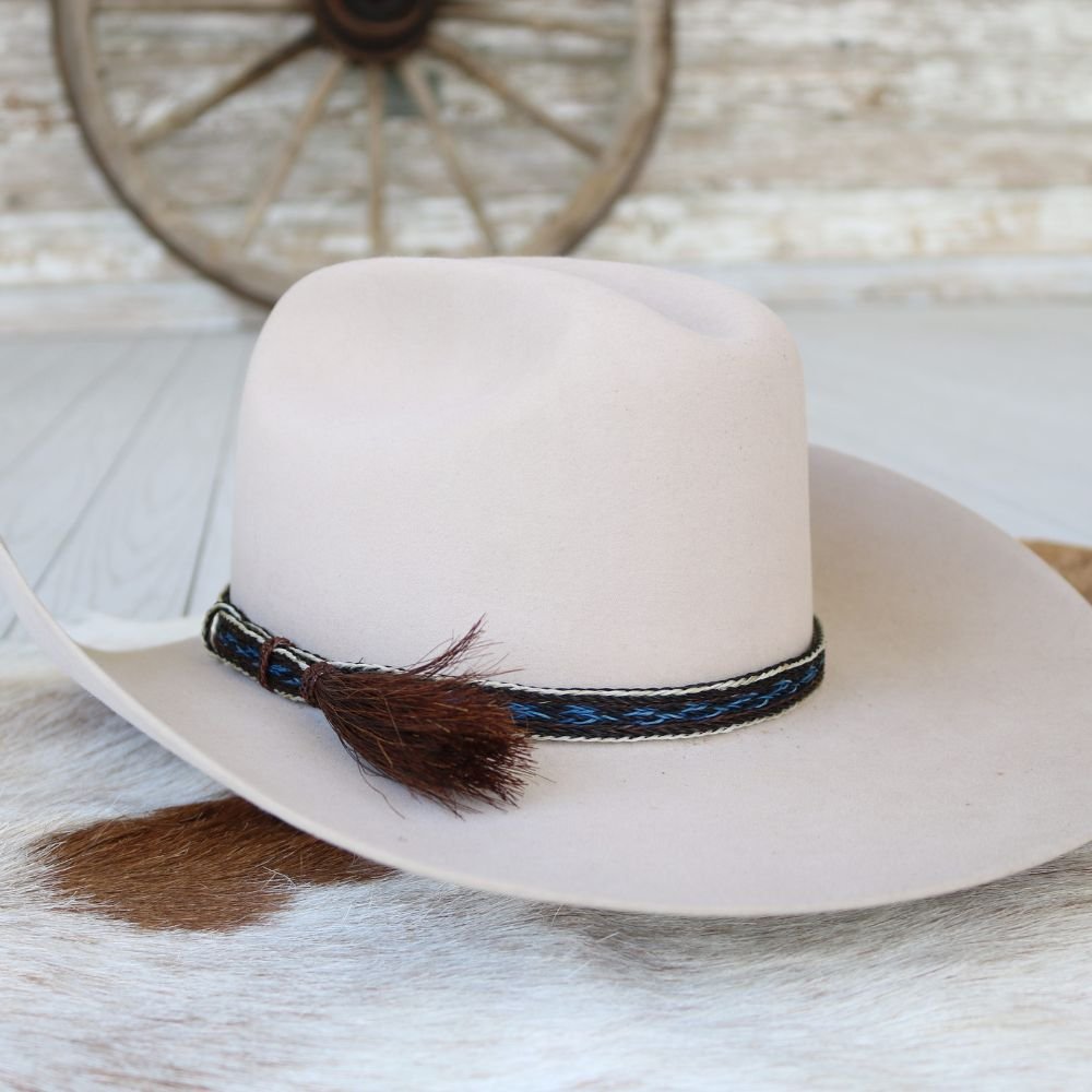 Horsehair Braided Single Tassel Hat Band - Bandera