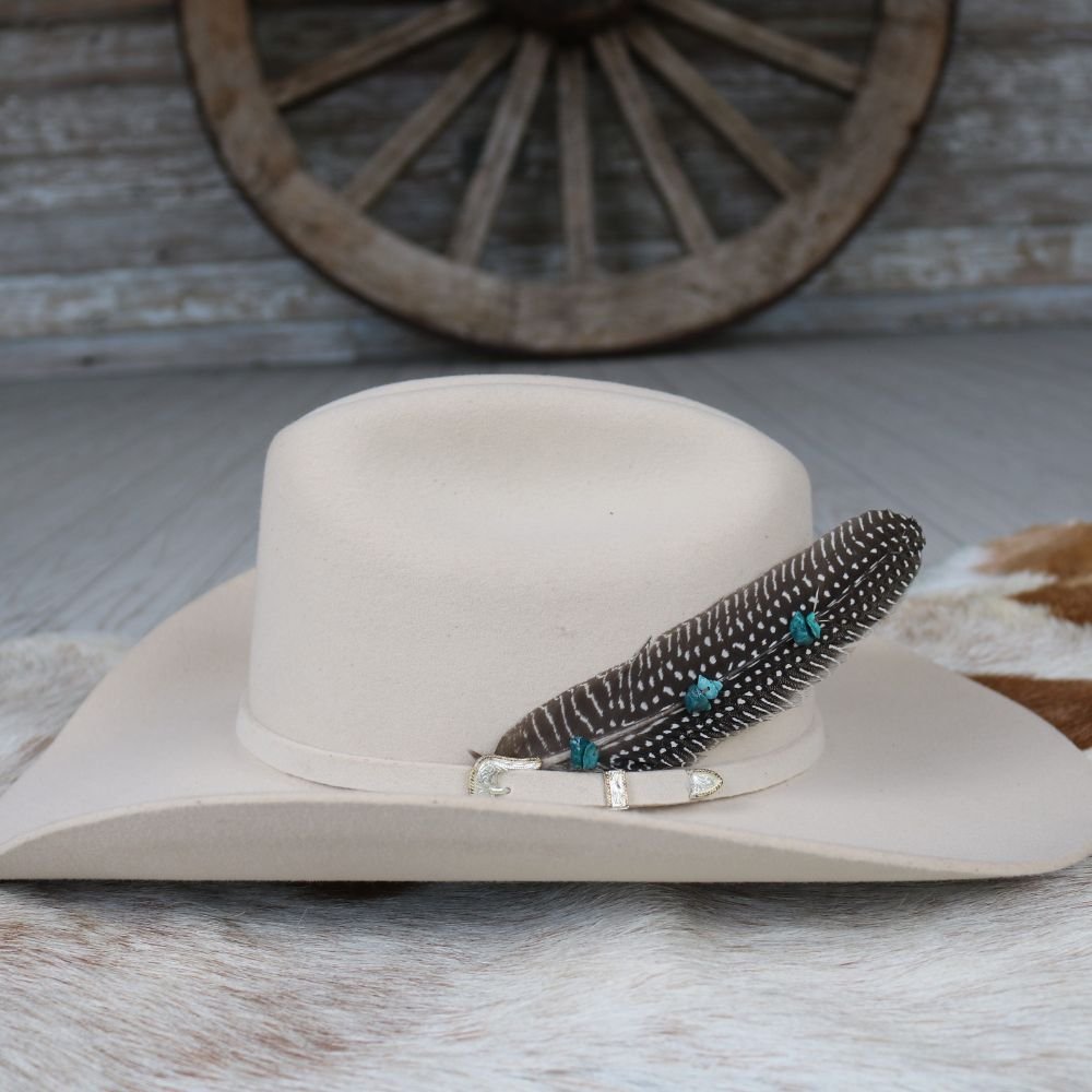 Turquoise Pheasant Hat Feather