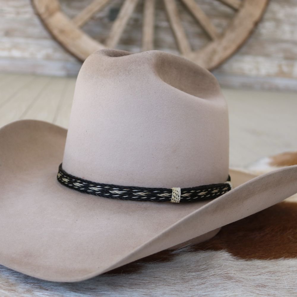 Horsehair Braided Hat Band - Black Socks