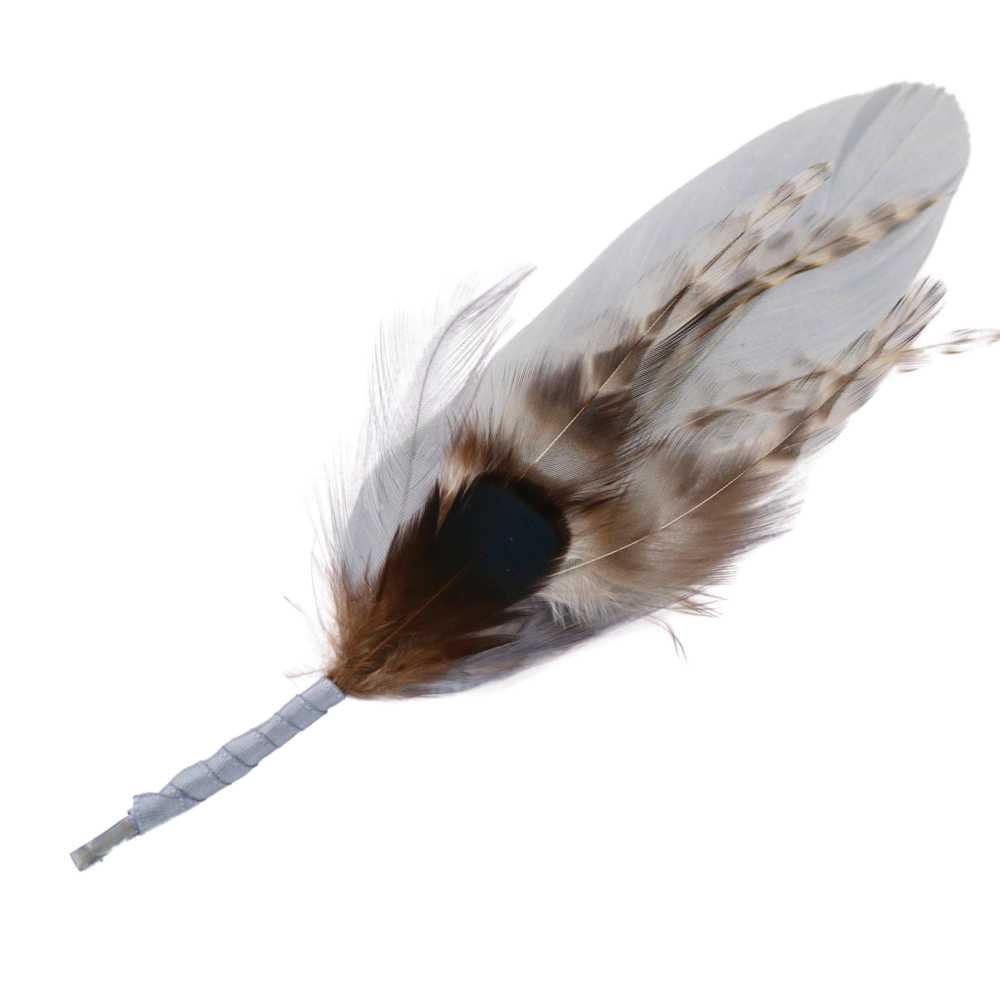 Feather Hat Accent - Sweet Cream