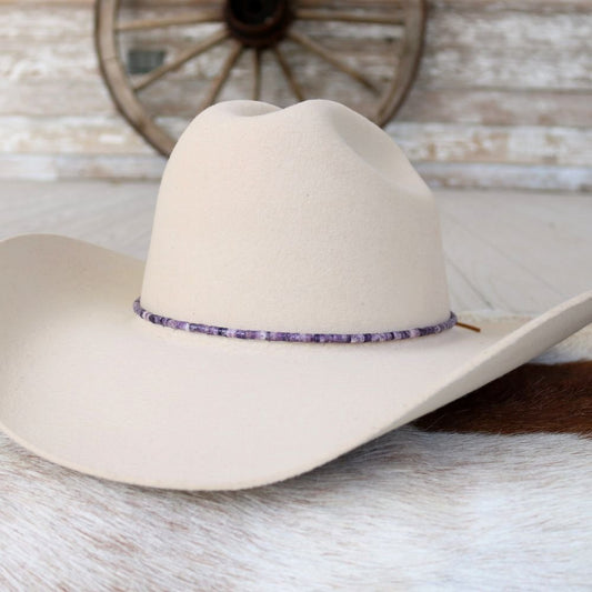 Lilac Purple Stone Hat Band