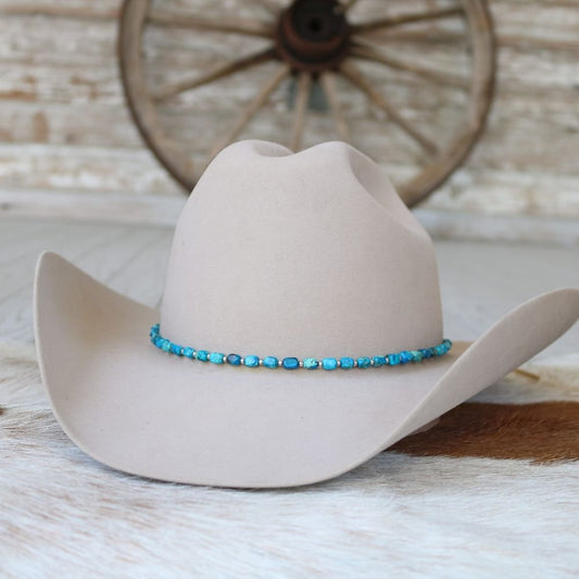Chunky Deep Blue Stone Hat Band - Rio