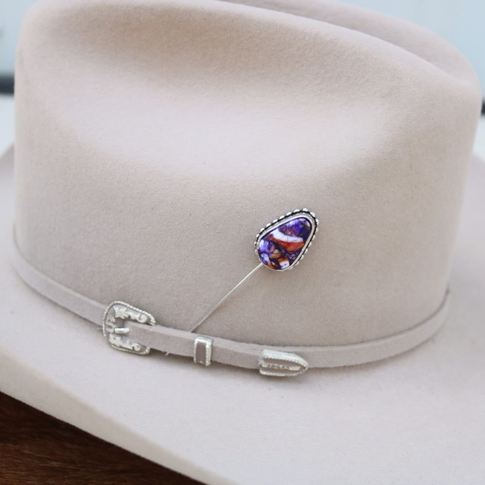 Violet Marble Hat Pin