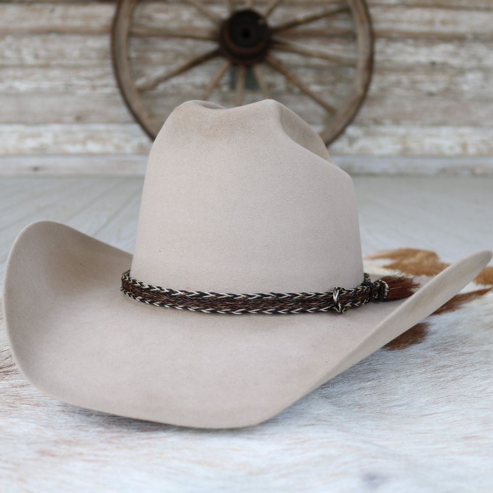 Horsehair Braided 5 Strand Hat Band - Overo