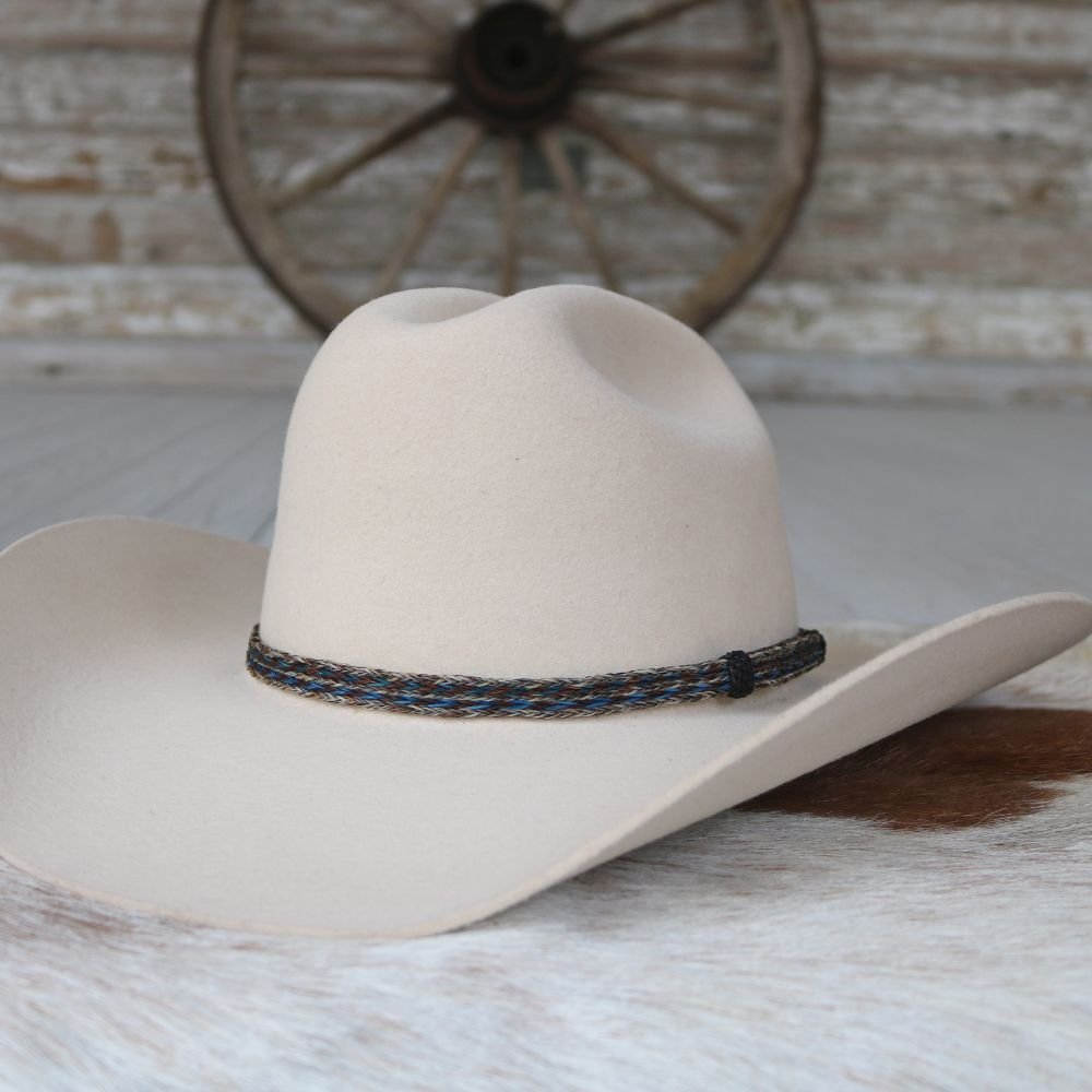 Horsehair Blue Braided Hat Band - Bluegrass