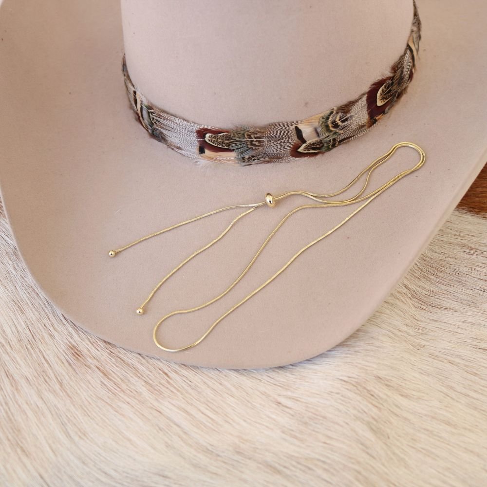 14K Gold Plated Snake Chain Hat Band