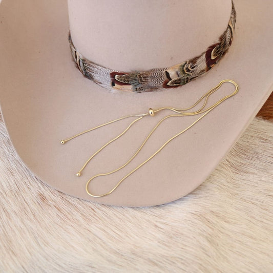 14K Gold Plated Snake Chain Hat Band