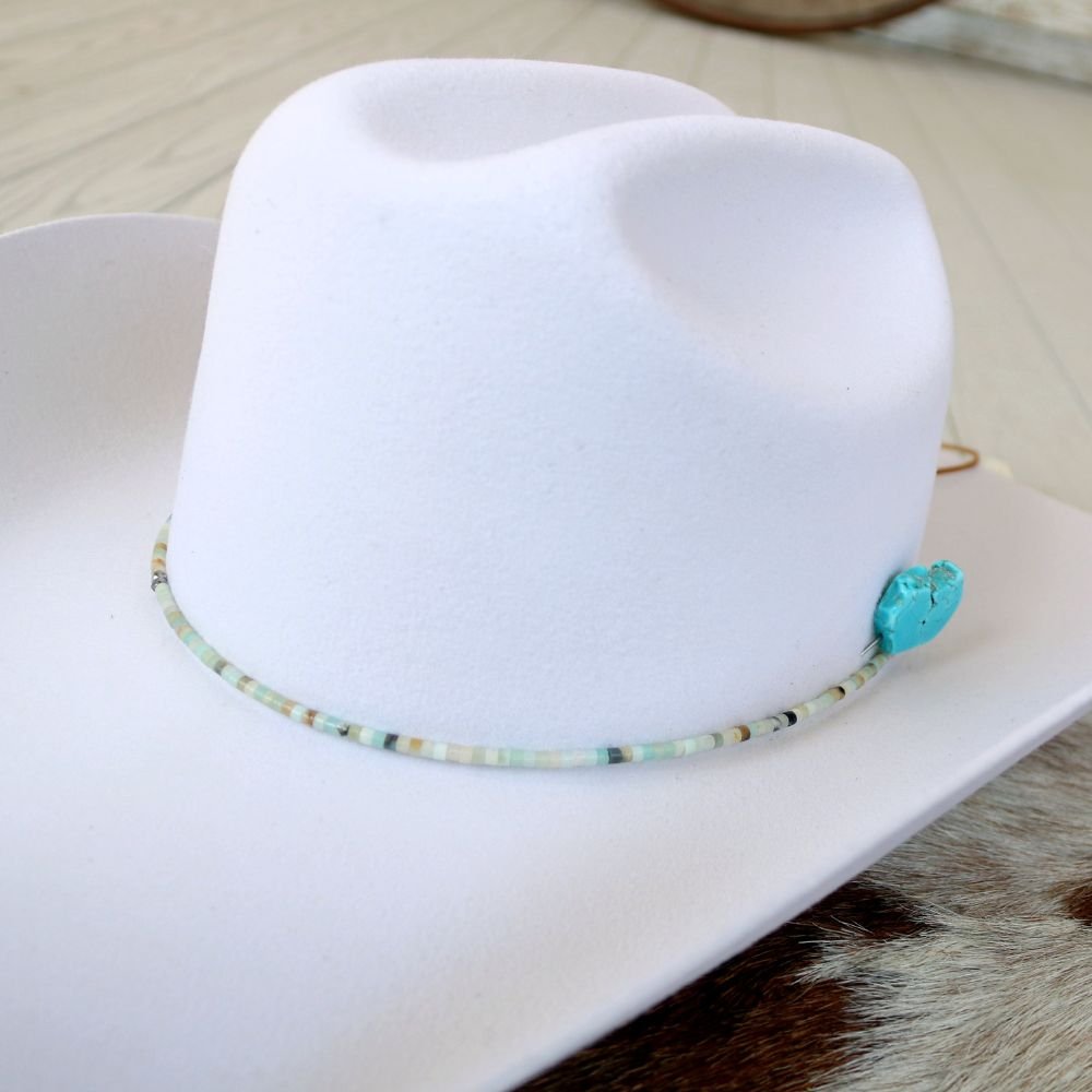 Amazonite Stone Beaded Hat Band