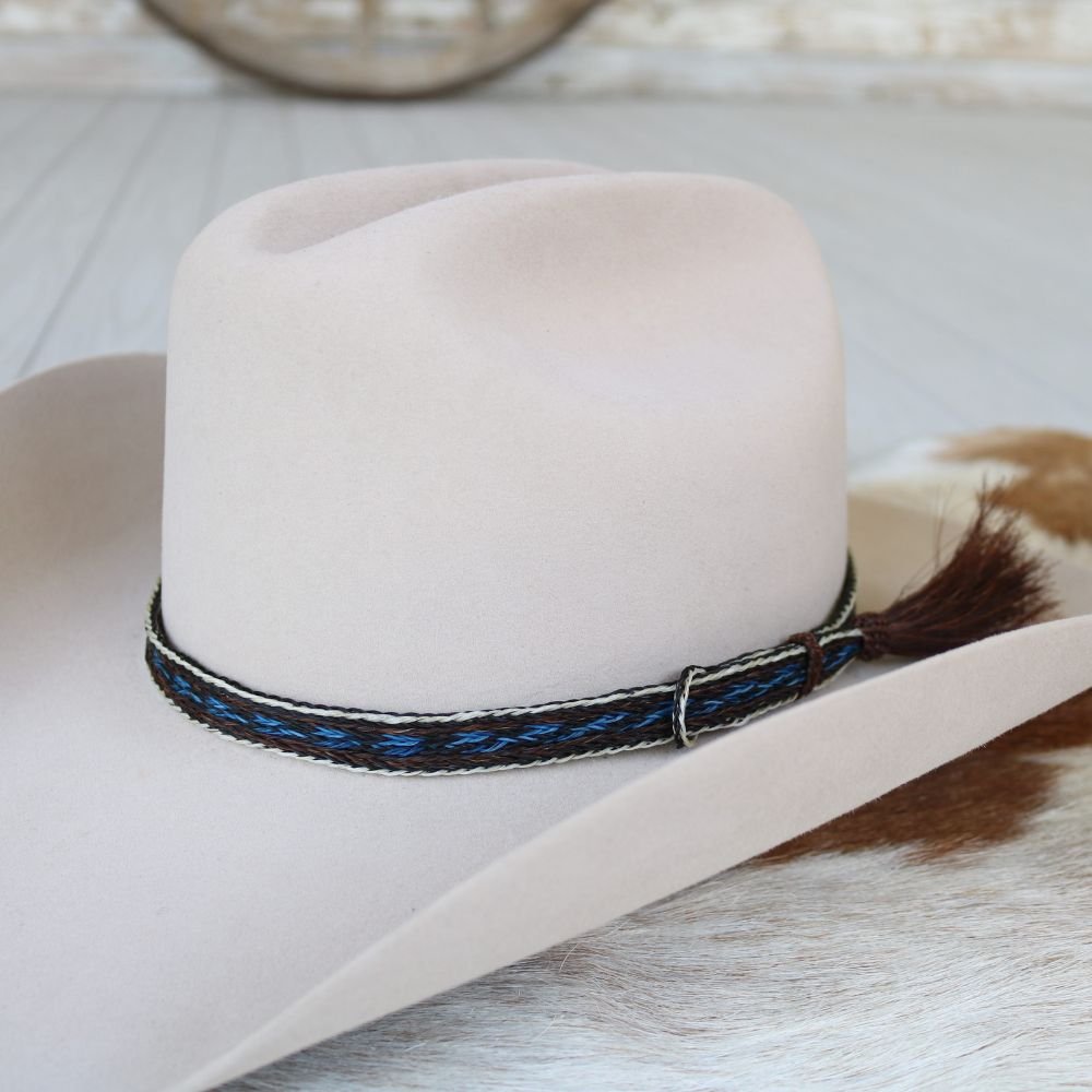 Horsehair Braided Single Tassel Hat Band - Bandera