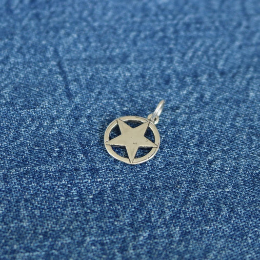 Sheriff Star Charm Sterling Silver