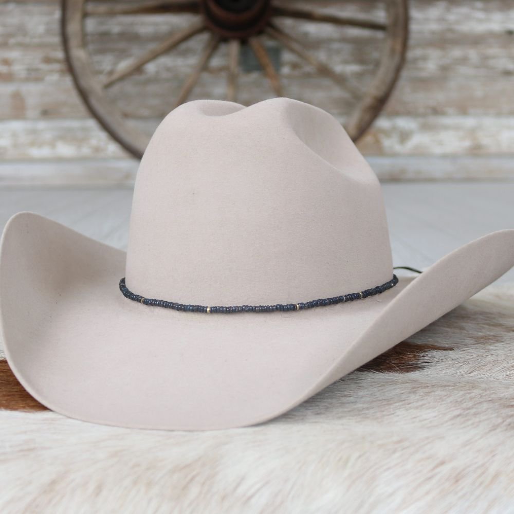 a hat on a fur rug