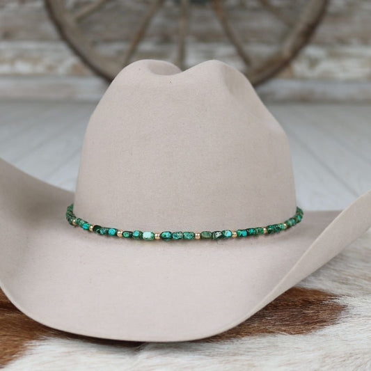 Chunky Green Stone Hat Band - Wade