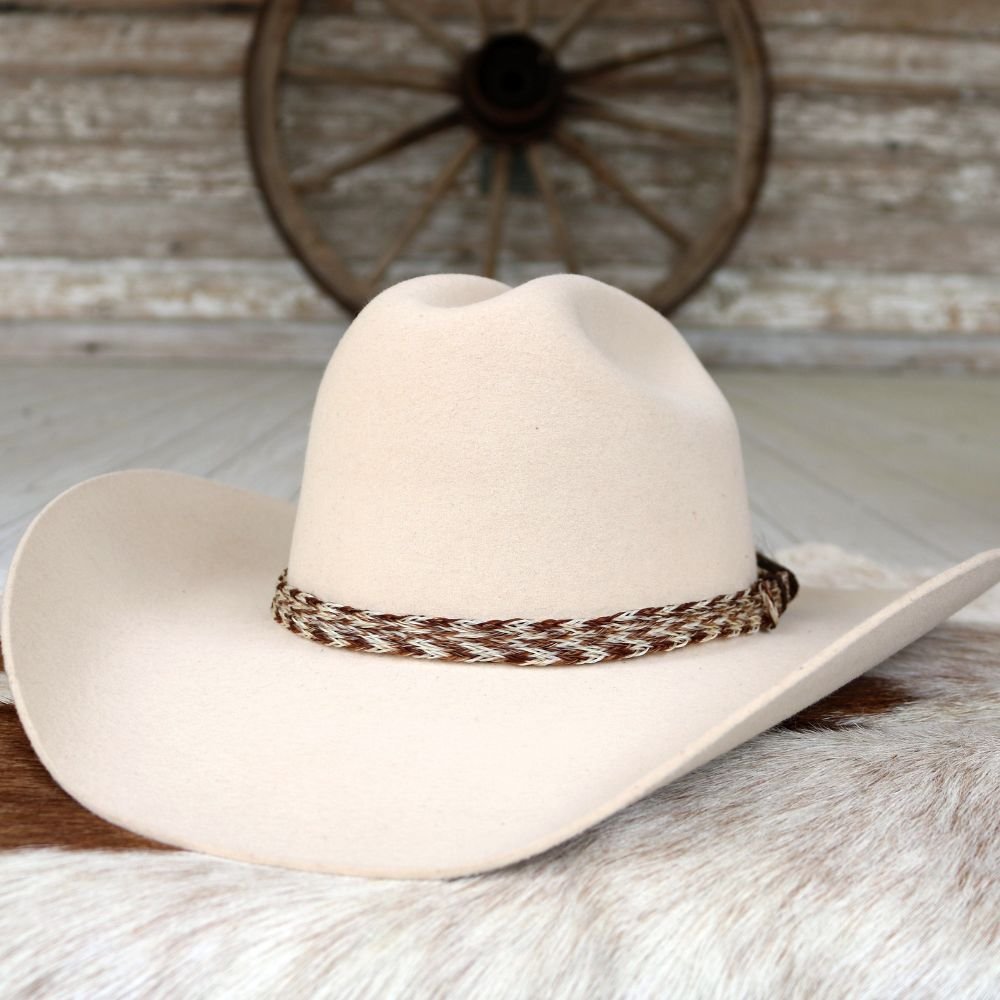 Horsehair Braided 6 Strand Hat Band - Chestnut