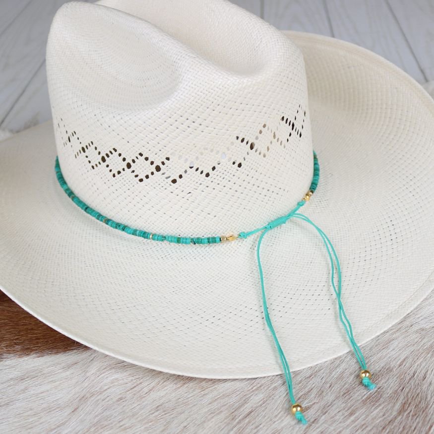Turquoise Shell Hat Band - Willa