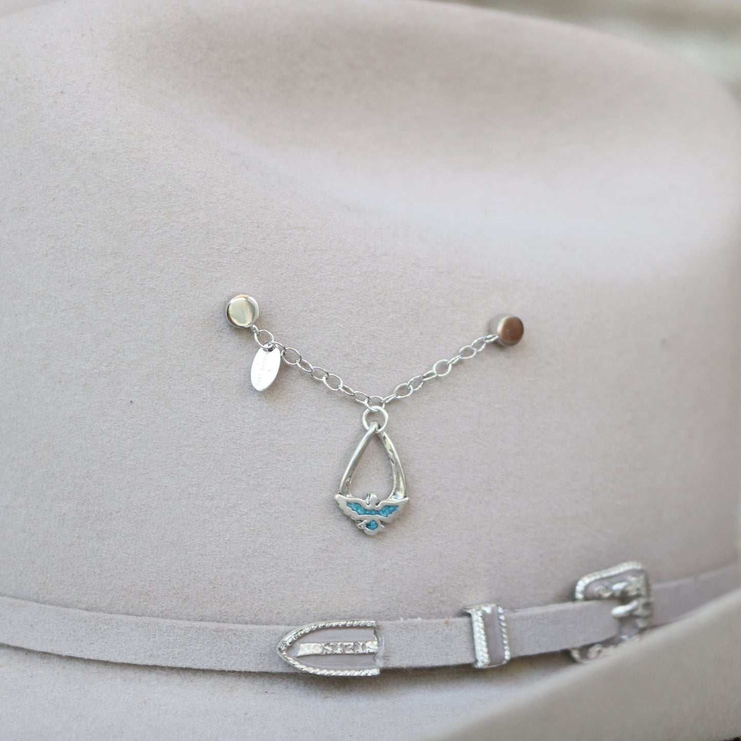 Eagle with Inlay Sterling Silver