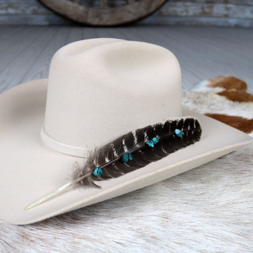 Turquoise Turkey Hat Feather