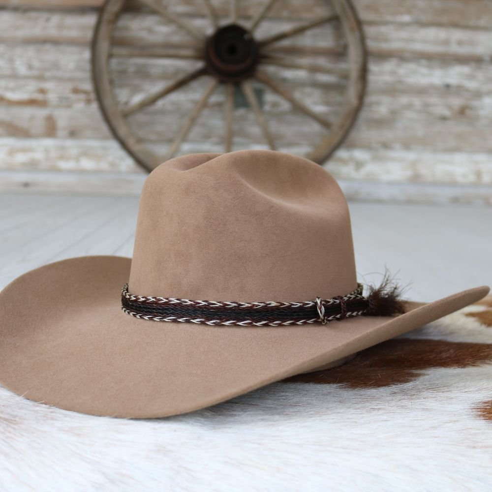 Horsehair Braided Single Tassel Hat Band - Gambler