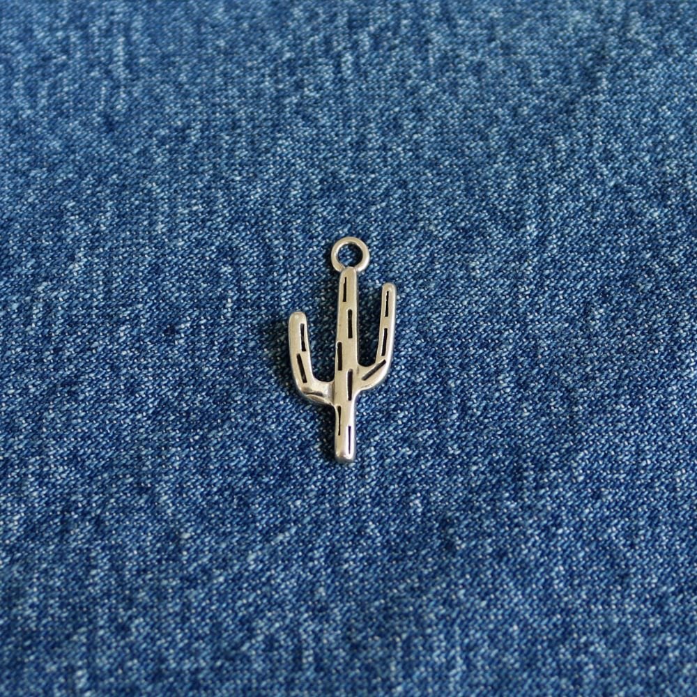 Cactus Charm Sterling Silver