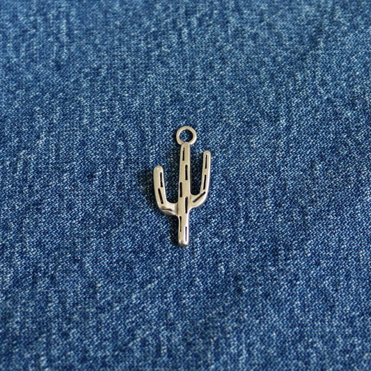 Cactus Charm Sterling Silver