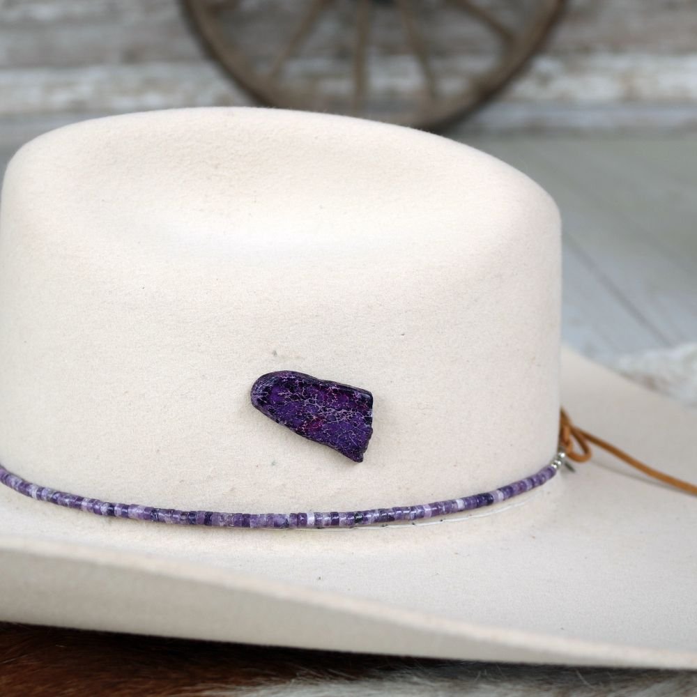 Purple Stone Hat Pin