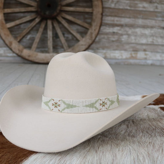 Western Beaded Hat Band - Sagebrush