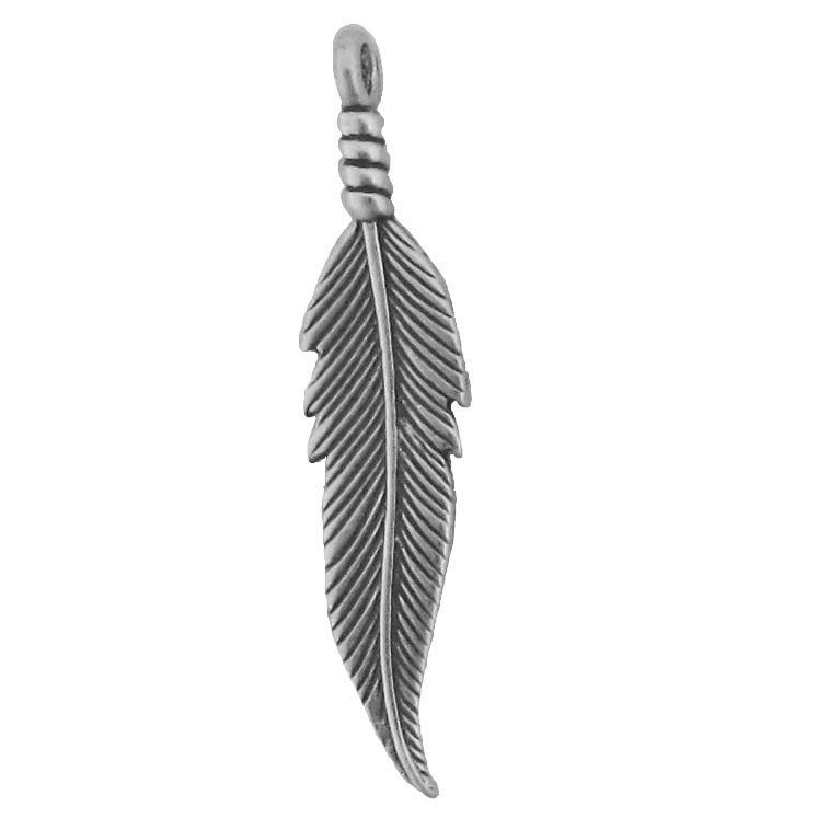 Feather Charm Sterling Silver (Medium)