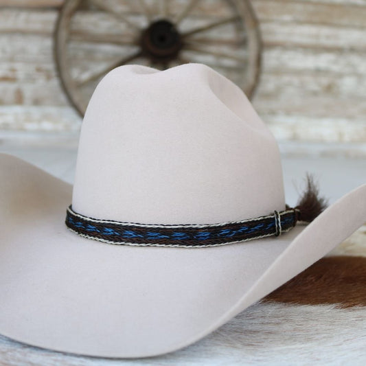 Horsehair Braided Single Tassel Hat Band - Bandera