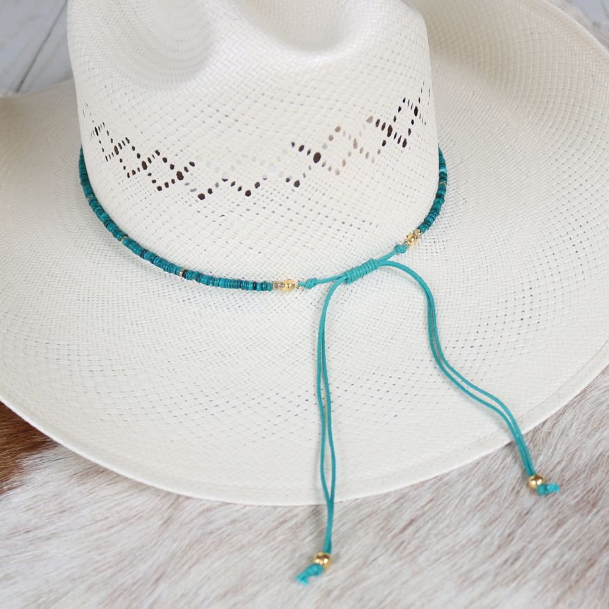 Teal Shell Hat Band - Eliza