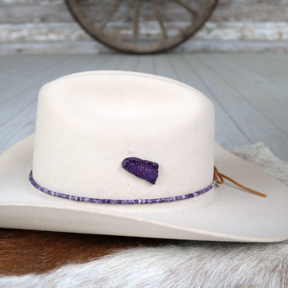 Purple Stone Hat Pin