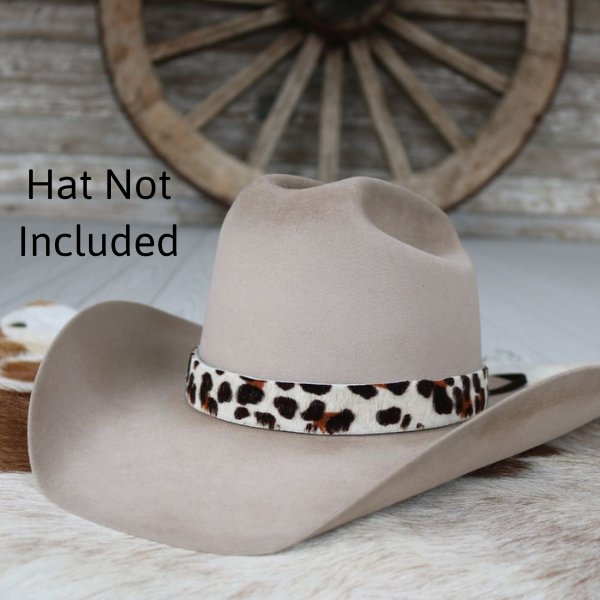 Leopard Print Leather Hat Band - Calico