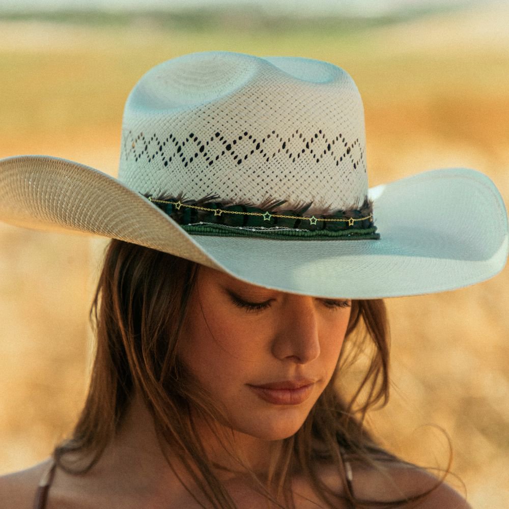 14K Gold Plated Star Chain Hat Band