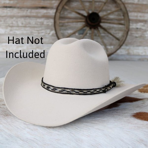 Horsehair Braided Single Tassel Hat Band - Las Cruces
