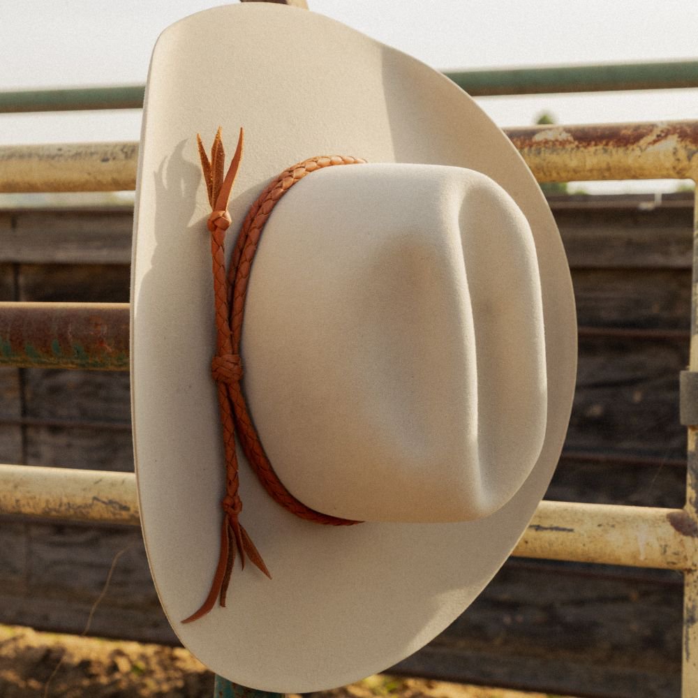 Saddle Braided Leather Hat Band